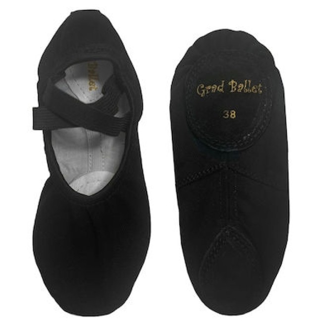 GO DANCE STRETCH CANVAS SPLIT SOLE (1696-BLK) ΥΠΟΔΗΜΑ ΜΠΑΛΕΤΟΥ